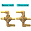 4-way Automobile Heating Water Valve, Brass Automotive Integrated Manual Control