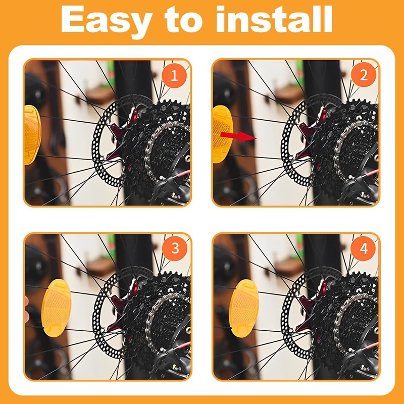 EIHI Pack of 6 Bicycle Reflectors Cat Eyes to Improve