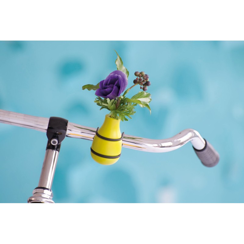 Frieda Bicycle Handlebar Vase Yellow/Green/Signal Colours
