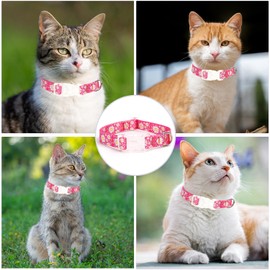Serijoars Girl Dog Collars with Daisy Patterns, Cute Dog Collar for Female Dogs, Adjustable Soft Durable Pet Collars for XS Small Medium Large Dogs (Dark Blue, Small)