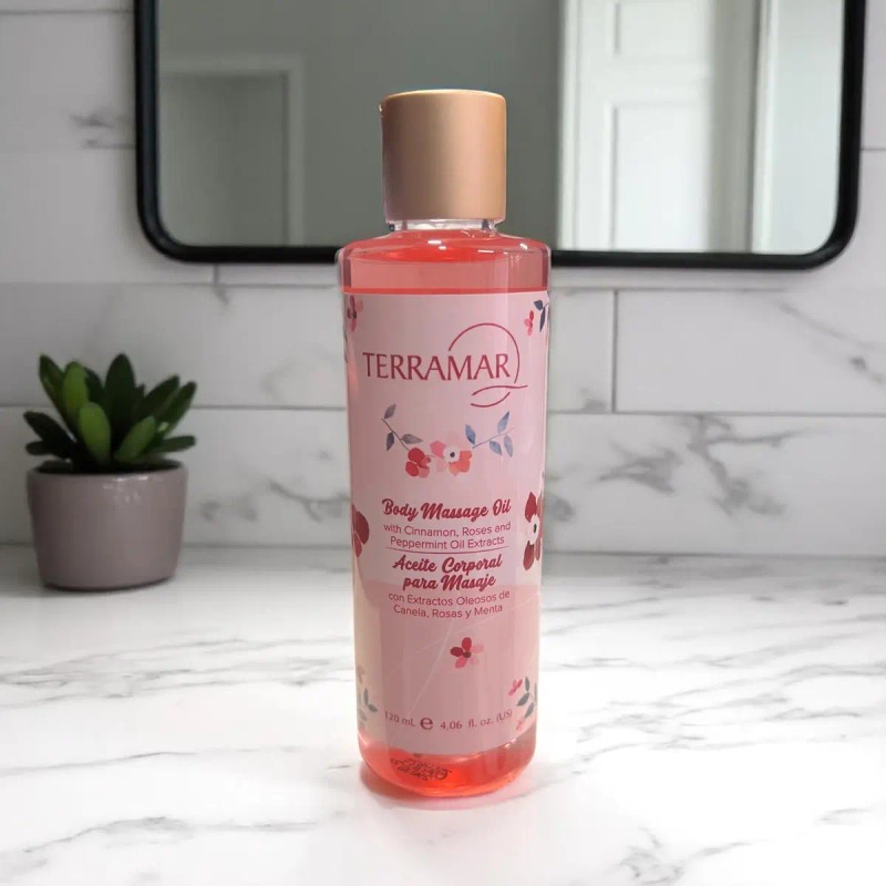 Aceite Corporal Para Masaje 120ml Terramar Canela/rosas/menta