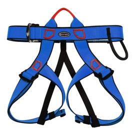 TRIWONDER Climbing Harnesses Waist Protection Safety Harness Half Body Harness Safe Belt for Rock Climbing Tree Climbing Training Rappelling (03 Blue)