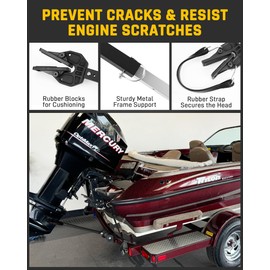 Wyckoff Adjustable Boat Transom Saver 23-35 Inches, Corrosion-Resistant Boat Transom Savers for Outboard Motor, Easy-to-Install Fit for Roller & Trailer