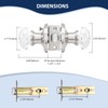 Orger 3 Pack Diamond Glass Door Knobs, Crystal Privacy Door