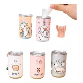 12 Lata Toallita Desmaquillante Húmeda Facial Cute Kawaii