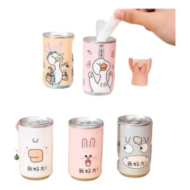 12 Lata Toallita Desmaquillante Húmeda Facial Cute Kawaii