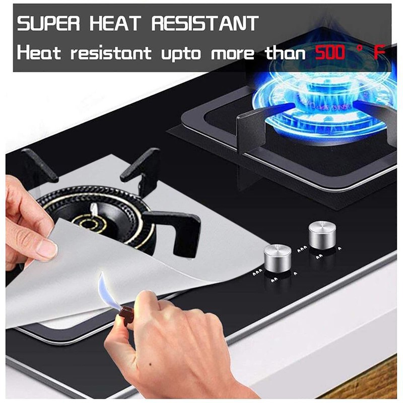QUINTRA Stove Burner Cover, Double, Reusable, Non-Stick, Heat Resistant, Gas