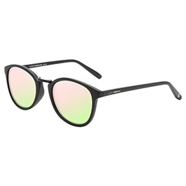 Lucky Indo Round Sunglasses, Matte Black, 50 mm