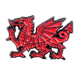 Metal Enamel Pin Badge Wales Red Dragon Welsh National Cymru