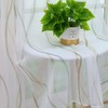 HongYa Pack of 1 Voile Curtain, Transparent Curtain with Ruffle