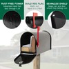 BlissBoard Mailboxes for Outside, Galvanized Steel Medium Black Metal Mailbox,