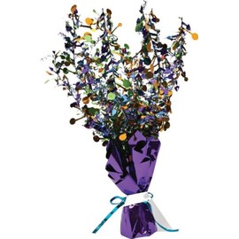 Creative Converting Purple Metallic Foil Spray Centerpiece Party Supplies, Multicolor