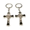 Favorict (2 Pack Christian Saint Benedict Cross Keychain with Jesus