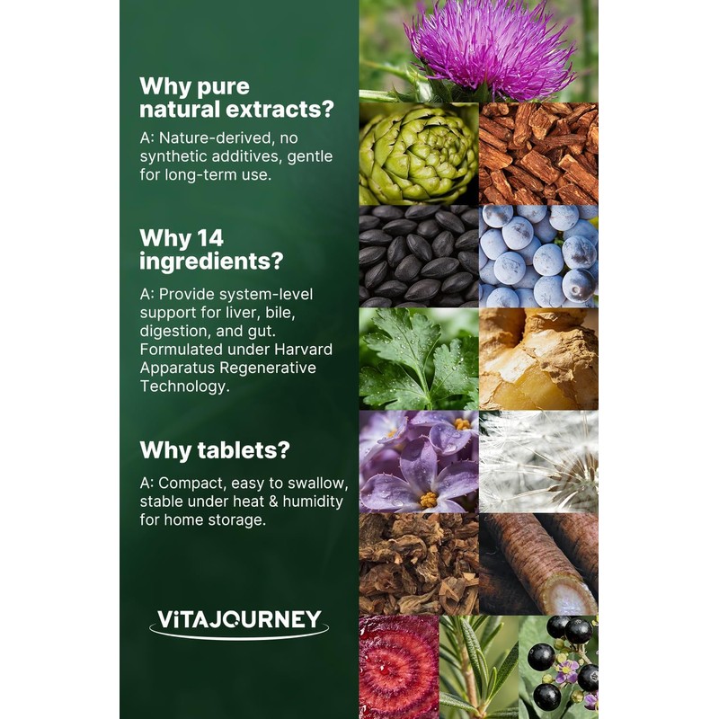 Milk Thistle Liver Support Supplement, 14-in-1 Herbal Formula, 60 Tablets