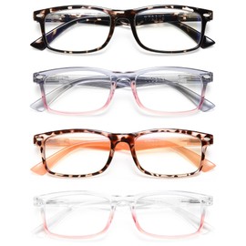 YTDBNS Stylish Reading Glasses for Women, Blue Light Blocking, Lightweight Eyewear for Computer Work, Fashion Readers for Office & Home