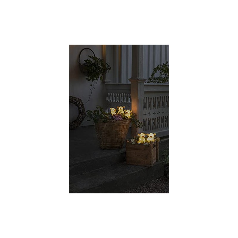 Konstsmide LED Acrylic Pigs Set of 5, Transparent, 40 Warm