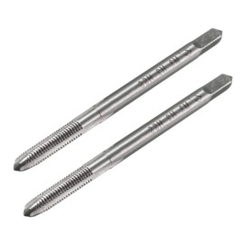 TOP-VIGOR 2Pcs M3 x 0.5mm Straight Flute Screw Thread Tap, HSS Thread Milling Tap with H2 Tolerance 3 Straight Flutes Metric Machine Tap