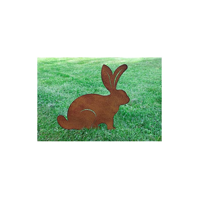 B2S BACK2SEASON Metal Rabbit, Rust Look, Garden Stake, Happy Easter,