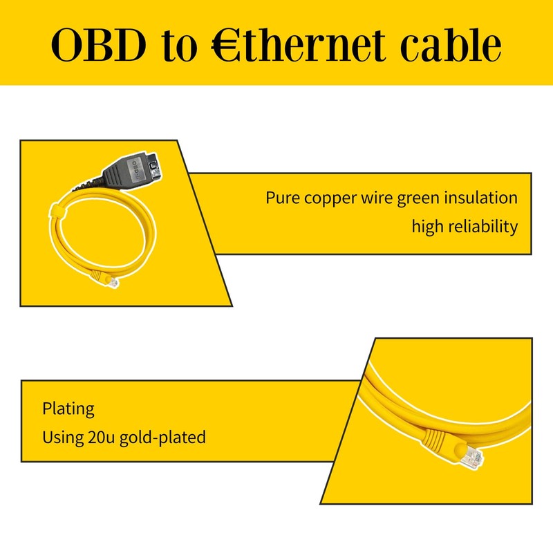 Yunova ENET OBD2 Coding Cable - F/G-Chassis Diagnostic Adapter with