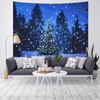 Christmas Tapestry Exquisite Christmas Tree Pattern Wall Hanging Blanket for