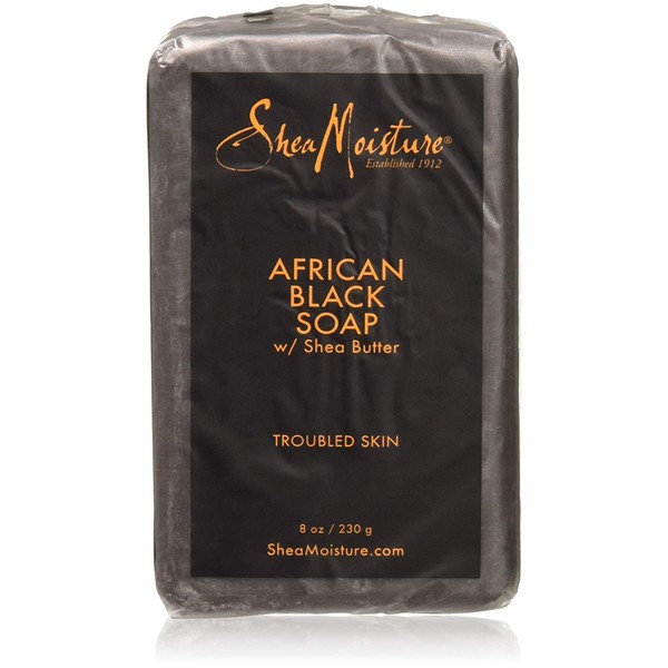 Shea Moisture African Black Soap With Shea Butter 8 oz (Pack of 3)