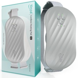 Slimpal Slimpal Heizkissen Wärmegürtel Periode, Elektrisches Wärmegürtel USB Tragbares mit Menstruations Kabellos Perioden Wärmegürtel für die Zeit, Geschenke für Frauen und Mädchen, Grau S2