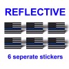 215 Decals 6 Reflective Blue Line American Flag Sticker Car