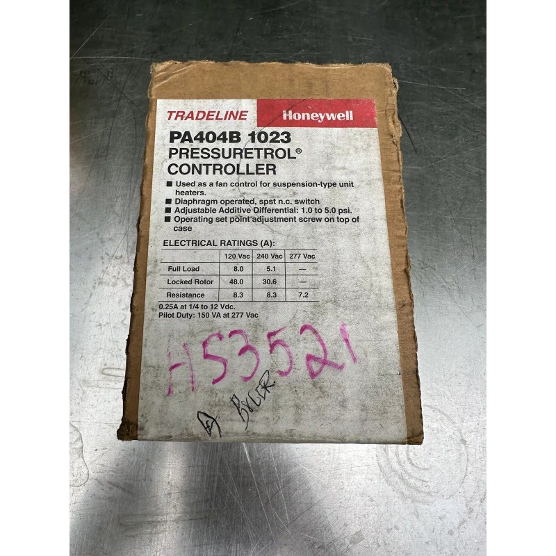 Honeywell Tradeline PA404B 1023 Pressuretrol Controller - New Unused