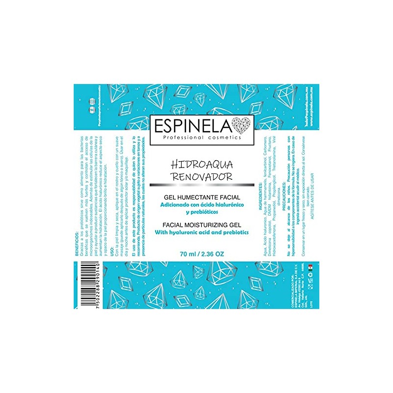 Gel Humectante Facial Hidroaqua Regulador - Espinela