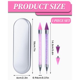 TPZORJX 2Pcs Dotting Tools Für Steine Wachsstift Nagelpunkt Stift Strass Picker Diamantmalerei Verzierungsstifte Strass Picker Werkzeug Set mit 2 Zusätzlichen Wachsspitzen Punktierung Werkzeug Nagel