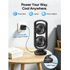 DR.PREPARE Dual Oscillating Tower Fan with 270° Tilt, 105° Oscillating,