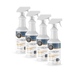 Hardscape BSC Headstone Cleaner for Grave Cleaning - Ideal for Cleaning Headstones, Tombstones, and Memorials - by MB Stone Care (QUART SPRAY) (4), Clear