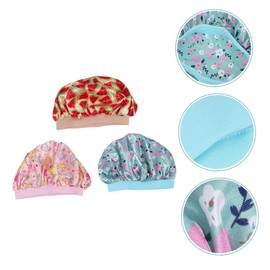 TOVINANNA Silk Sleep Bonnet Round Hair Bonnet for Boys and Girls Soft Elastic for Sleep Shower
