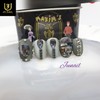 Black Diamond Handmade Nail Tips - Long Almond / 블랙다이아
