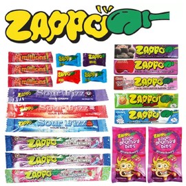 Zappo Showbag – Assorted Sour Candy Mix – Party Favourites – Fun Fruity Tangy Lollies For Kids And Adults
