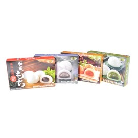 Royal Family Japanese Mochi Variety Pack Including Red Bean, Taro, Green Tea and Peanut, 29.6 oz