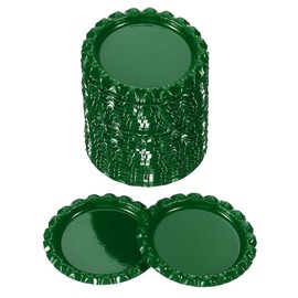 PATIKIL 100 Pieces Bottle Caps for Crafts, 1 Inch Decorative Double Sides Printed Flat Bottle Caps Bulk for DIY Pendants Scrapbooks Badge, Green