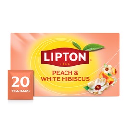 Lipton Peach Paradise Tea Bags, caffeine free Tea, Fruit and Herbal Tea, Individually Wrapped, 20 Tea Bags
