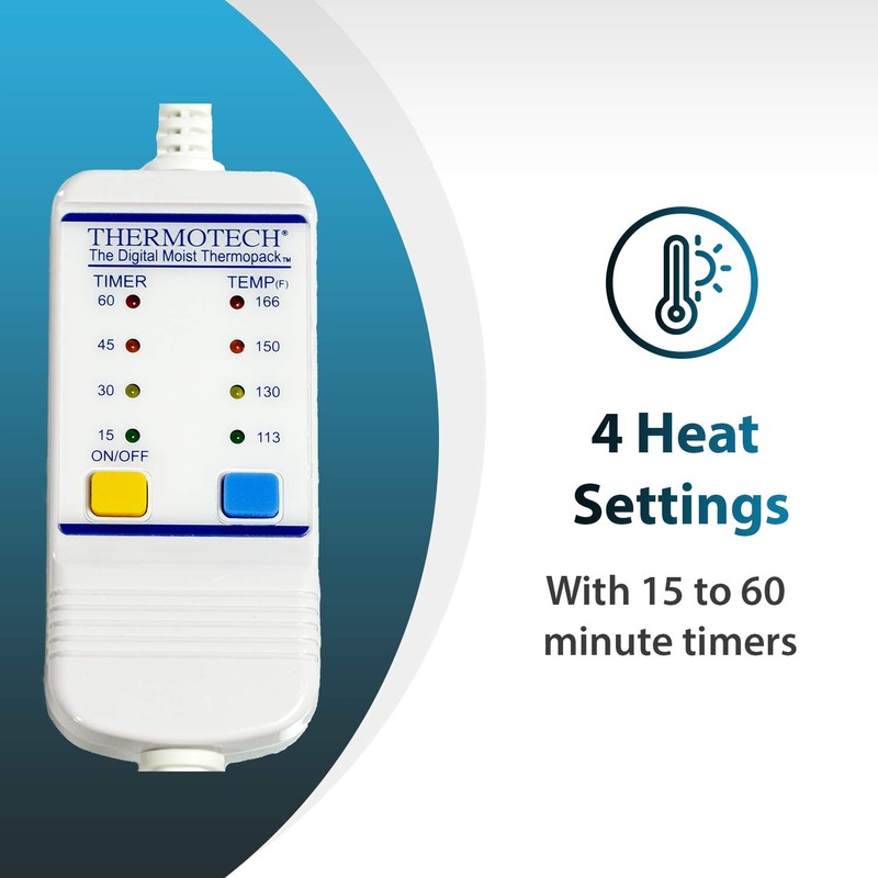 Medical Grade Heating pad with Automatic Moist Heat by Thermotech,