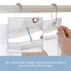 FRESH IDEAS Shower Curtain Liner with Shower Clips, Easy On/Off