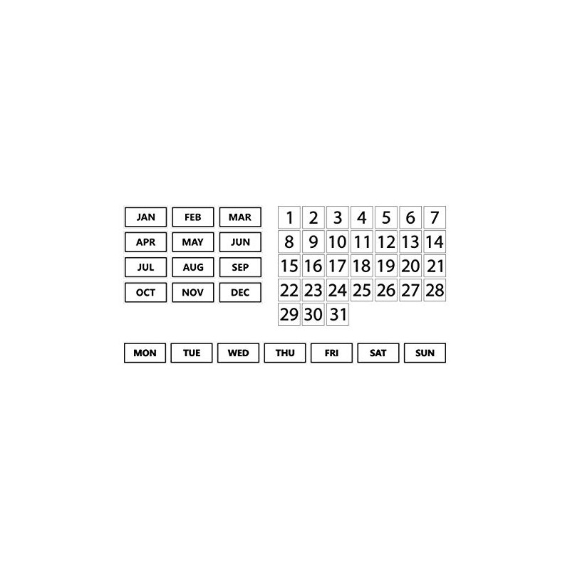 Whiteboard Calendar Magnet Bundle (Dates, Days of The Week, Months)