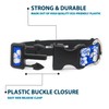Buckle-Down 15-26" Hibiscus Blue/White Plastic Clip Collar, Large