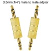 Greluma 3pcs 3.5mm (1/8") Male to Male Stereo Coupler Adapter