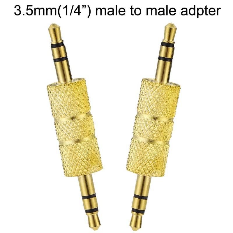 Greluma 3pcs 3.5mm (1/8") Male to Male Stereo Coupler Adapter