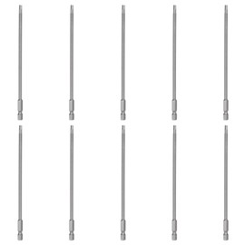 10Pcs Screwdriver Bit Electric 3mm Hex Strong Magnetic Hardened Hardware Hand Tool S1/4 150mm