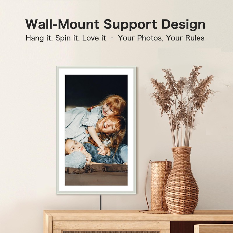 Digital Picture Frame, 15.6 Inch Frameo Digital Frame WiFi, 1920*1080