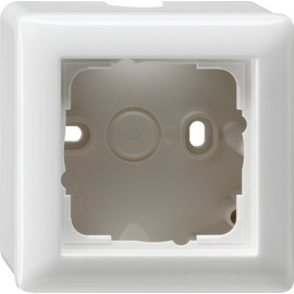 GIRA 006103 Surface-Mounted Housing with Frame for 1 Socket Glossy Pure White