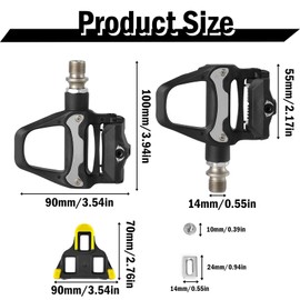 Suitable for Mountain Bikes, Gravel Road SDS, Lockless Pedals, Road Bike Pedals - Includes Cleats and Mounting Hardware