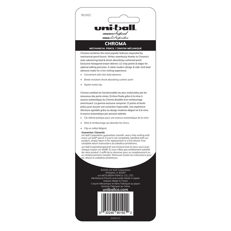 CHROMA Mechanical Pencil Starter Kit, 0.7mm, HB #2, Assorted Barrels,