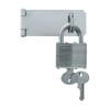 Liberty Hardware B31200G-ZP 3 1/2" Hasp W/ Padlock Zinc Plated